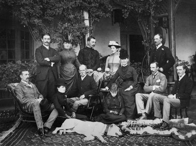 Gruppo al Vice Regal Lodge, India, c.1875-80 da English Photographer